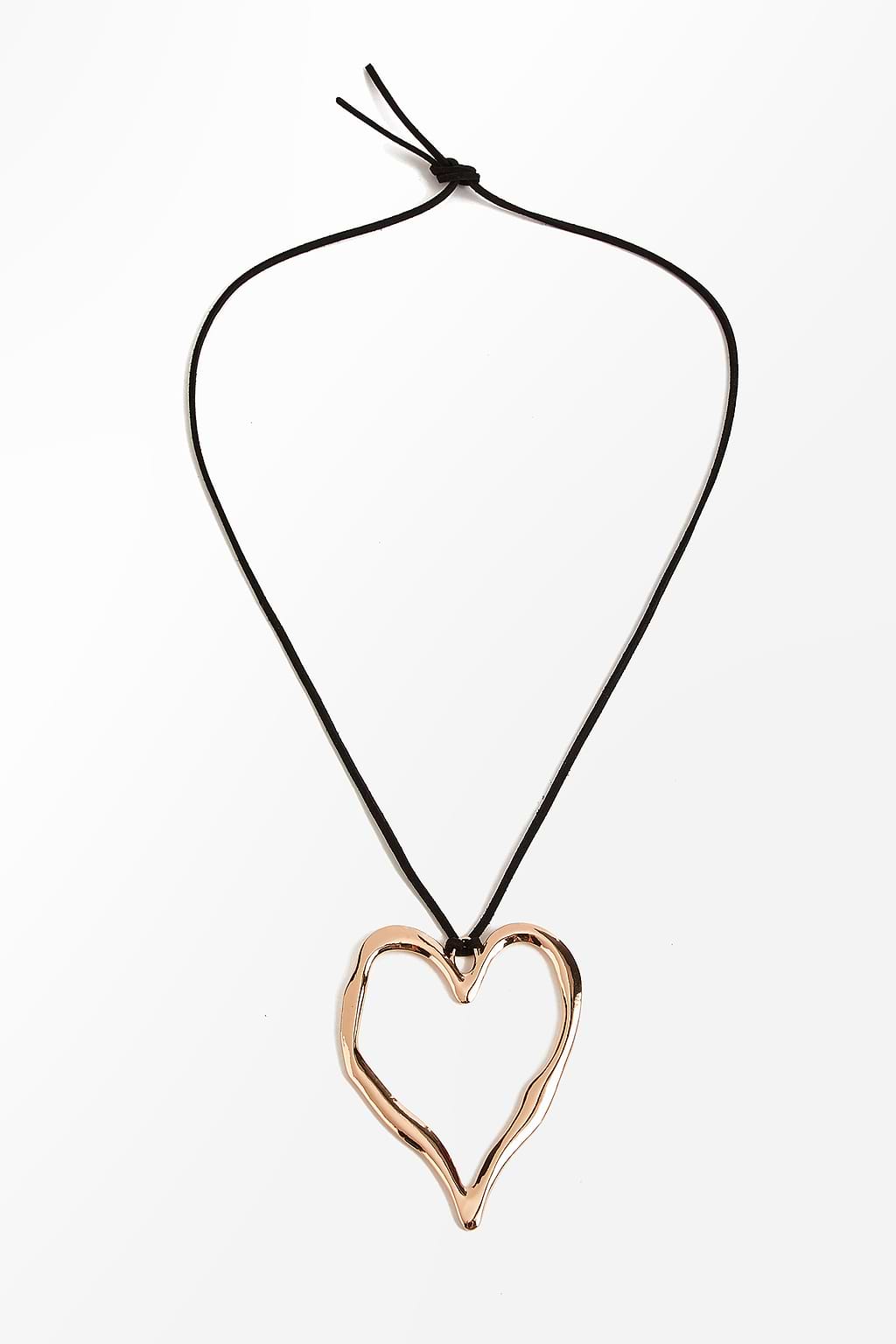 Gold-Tone Wraparound Heart Choker