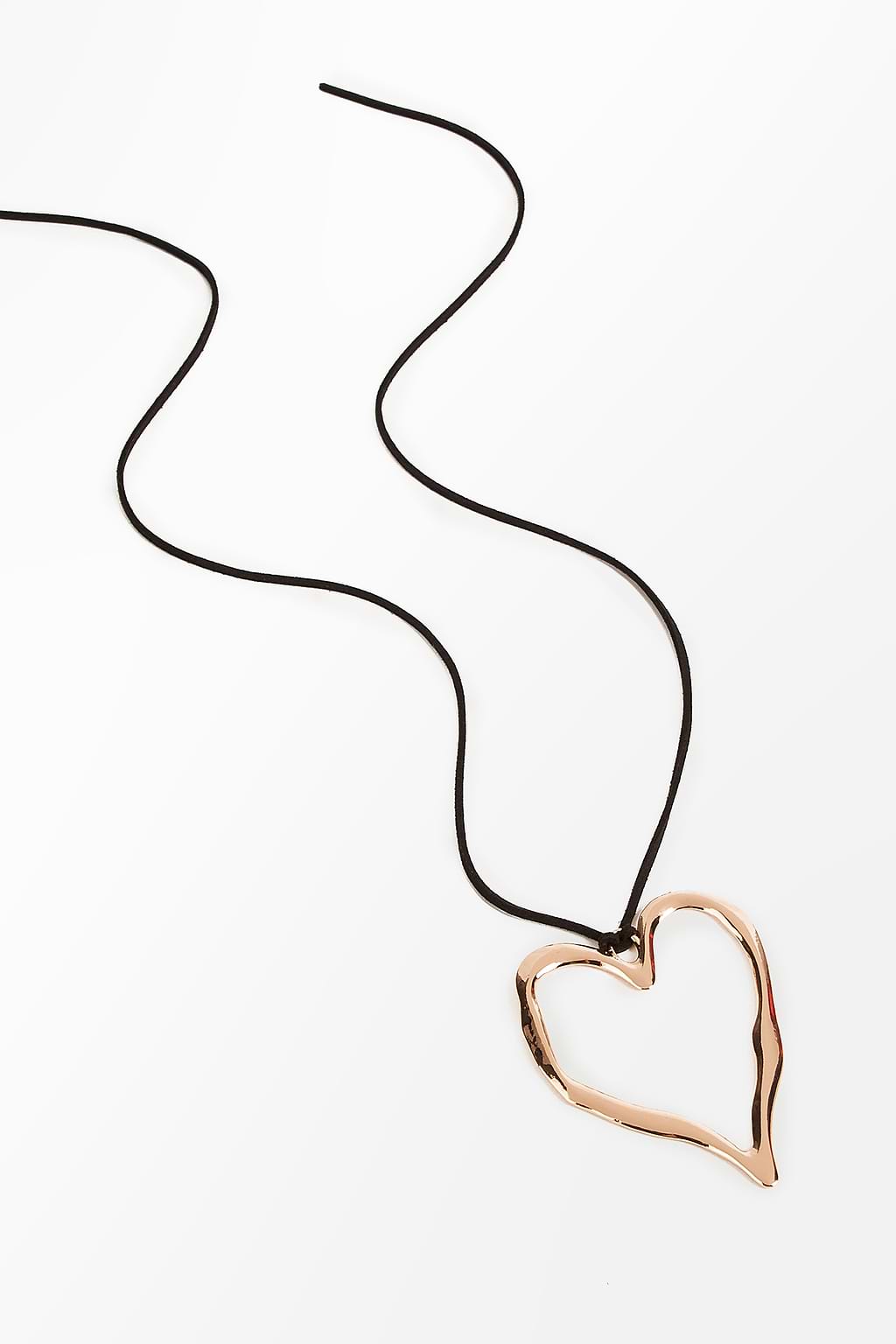 Gold-Tone Wraparound Heart Choker