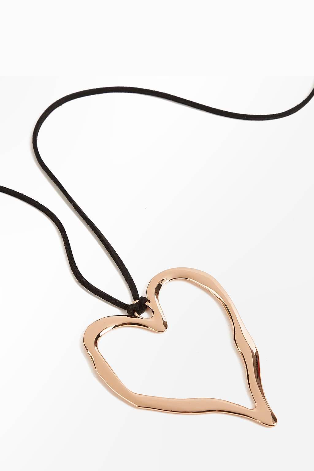 Gold-Tone Wraparound Heart Choker