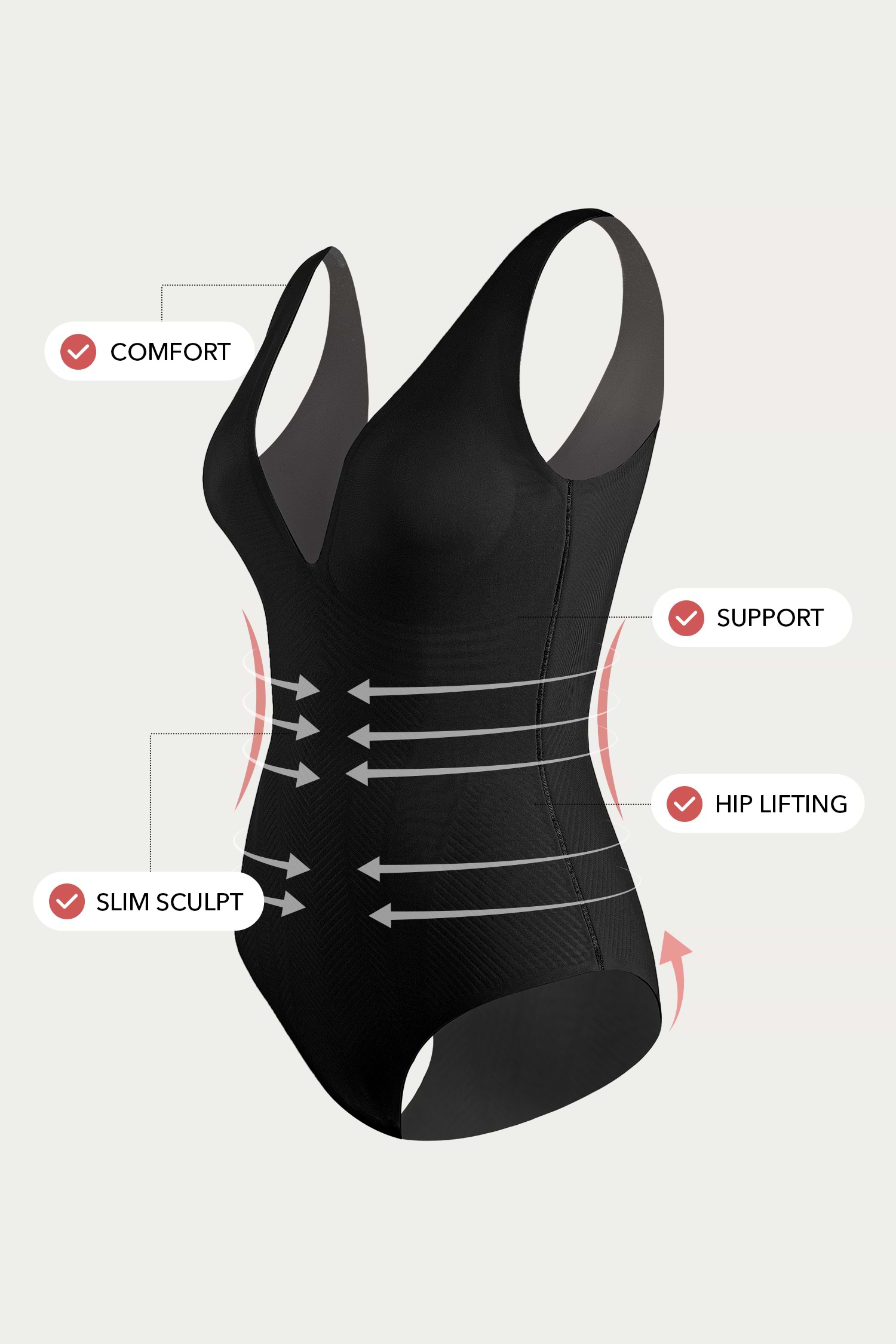 【しわになりにくい☆】CUPSHE アドリードロストキャミミドレス Onyx Plunging Slim Sculpt One-Piece Swimsuit