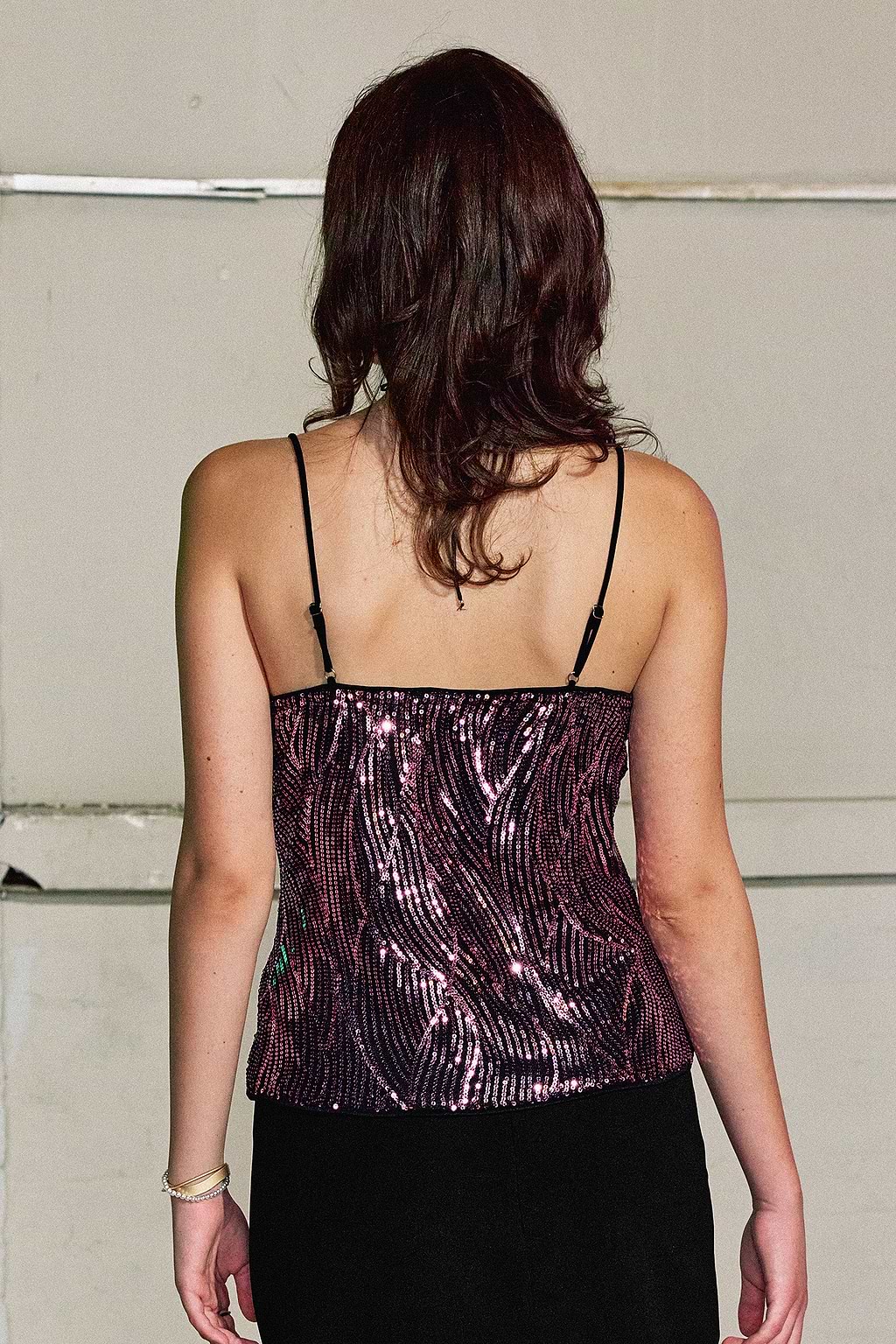 Cropped Sequin Embellished Cami