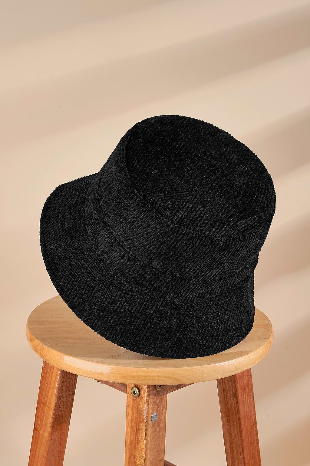 Black Corduroy Bucket Hat