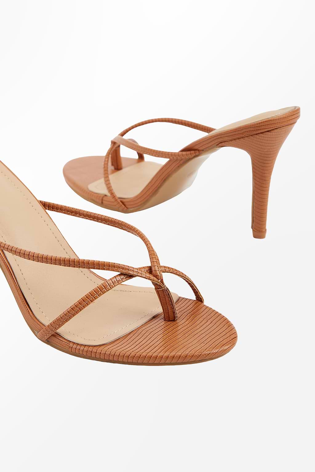 Brown Open-Toe Heels