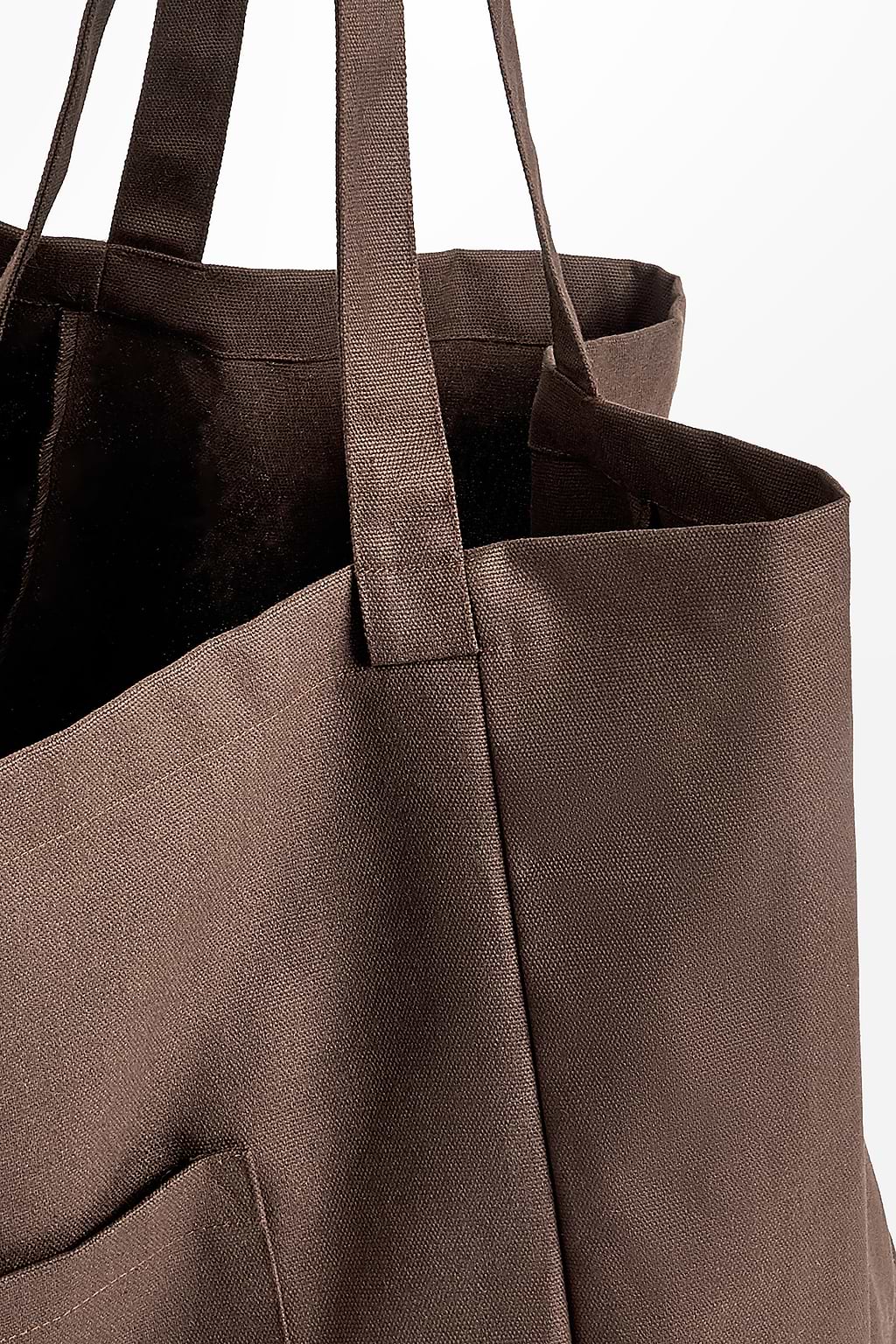 Coffee Brown Woven Tote