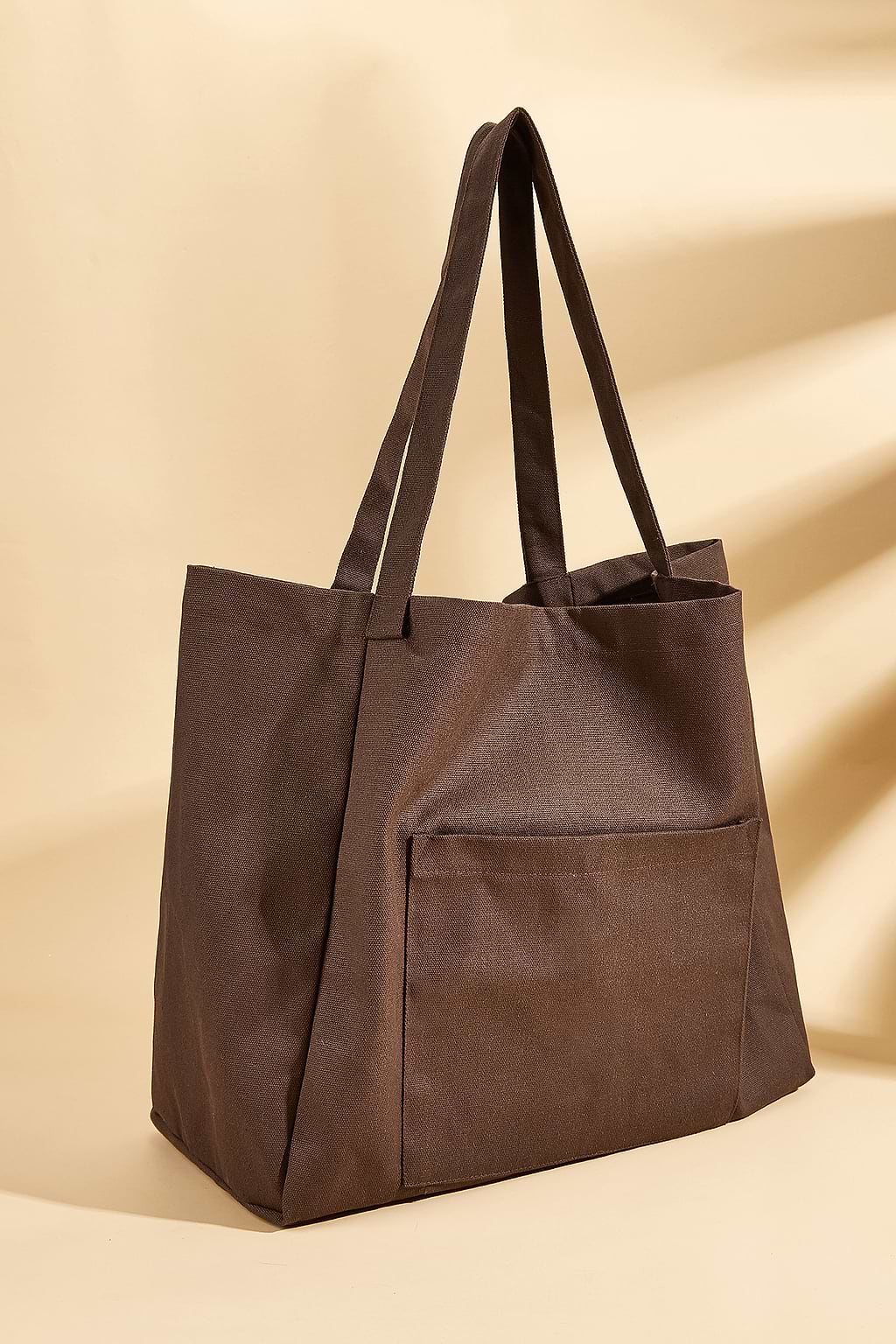 Coffee Brown Woven Tote