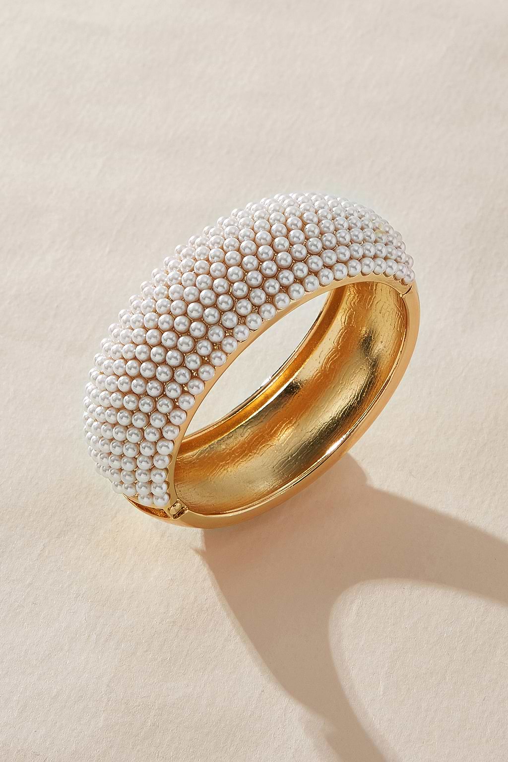 Gold-Tone & Faux Pearl Bracelet