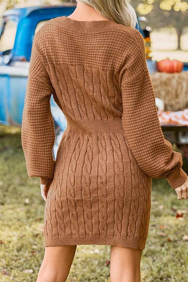 CUPSHE Pull Femme Manches Longues Col Rond – Tricot Nid D'Abeille Torsadé, Confort Doux Et Chaleur Automne/Hiver