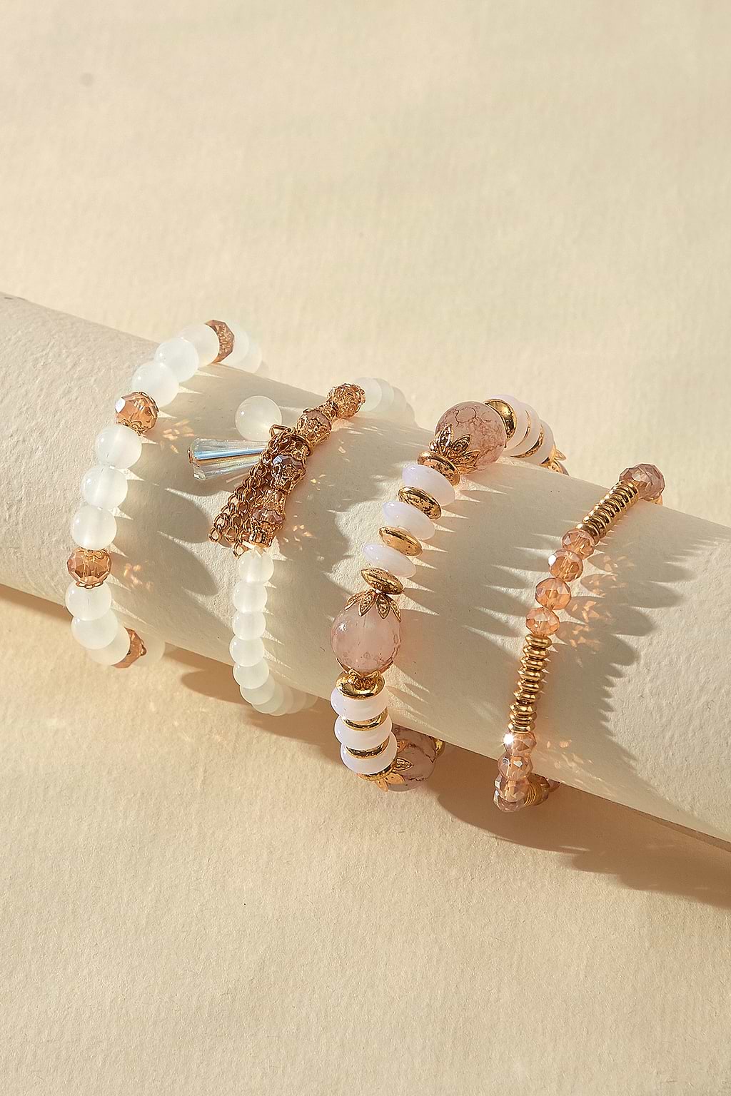 Beaded Gold-Tone Bracelet Set