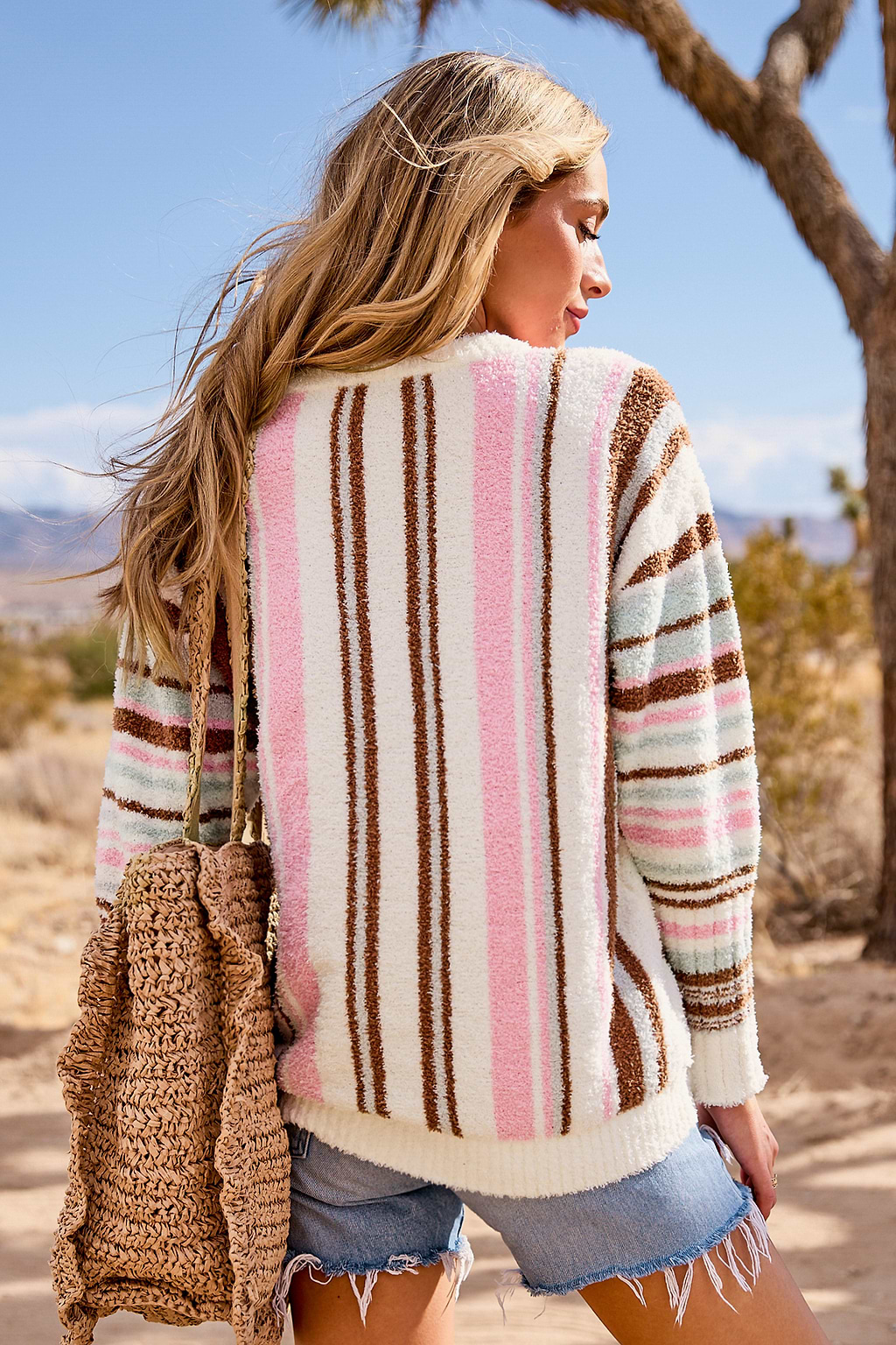 Pull à manches longues avec rayures