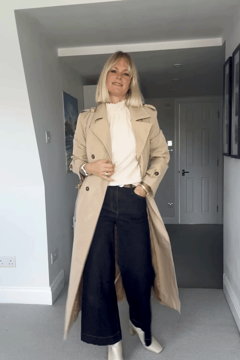 Khaki Double Breasted Trench Coat