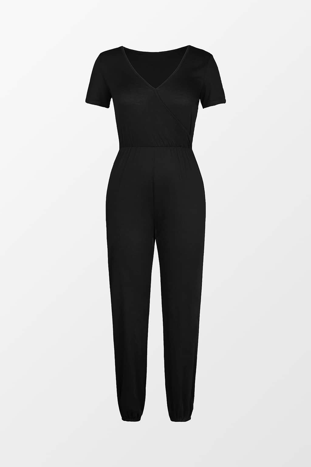 Danica V-neck Maxi Short Sleeve Jumpsuit