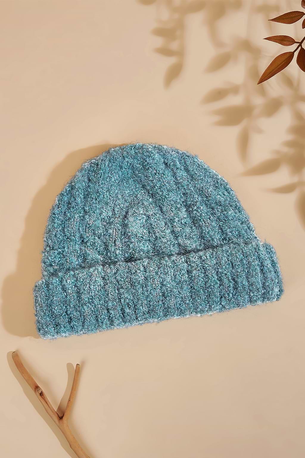 Blue Knit Beanie