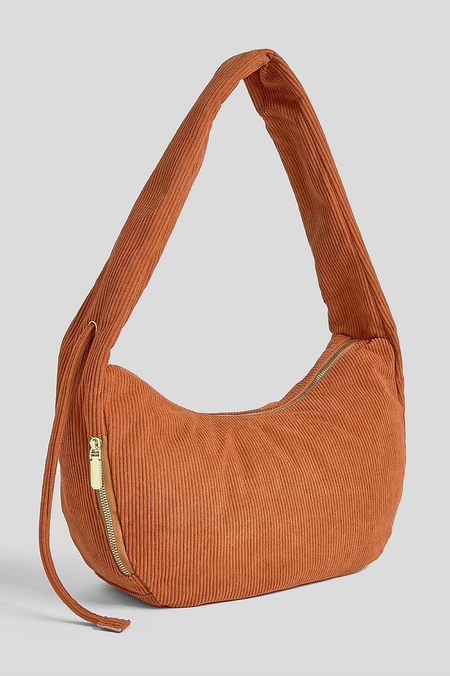 Sac à Main Femme En Velours Côtelé Orange Miche, Avec Housses Amovibles Aimantées, Occasion à Nettoyer