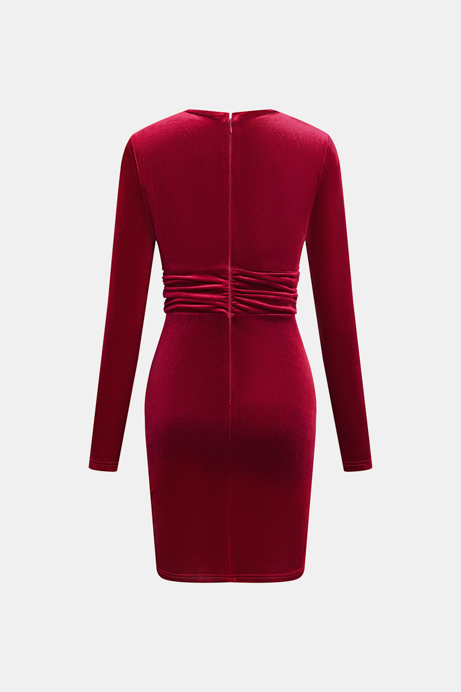 Velvet Plunge Long Sleeve Dress