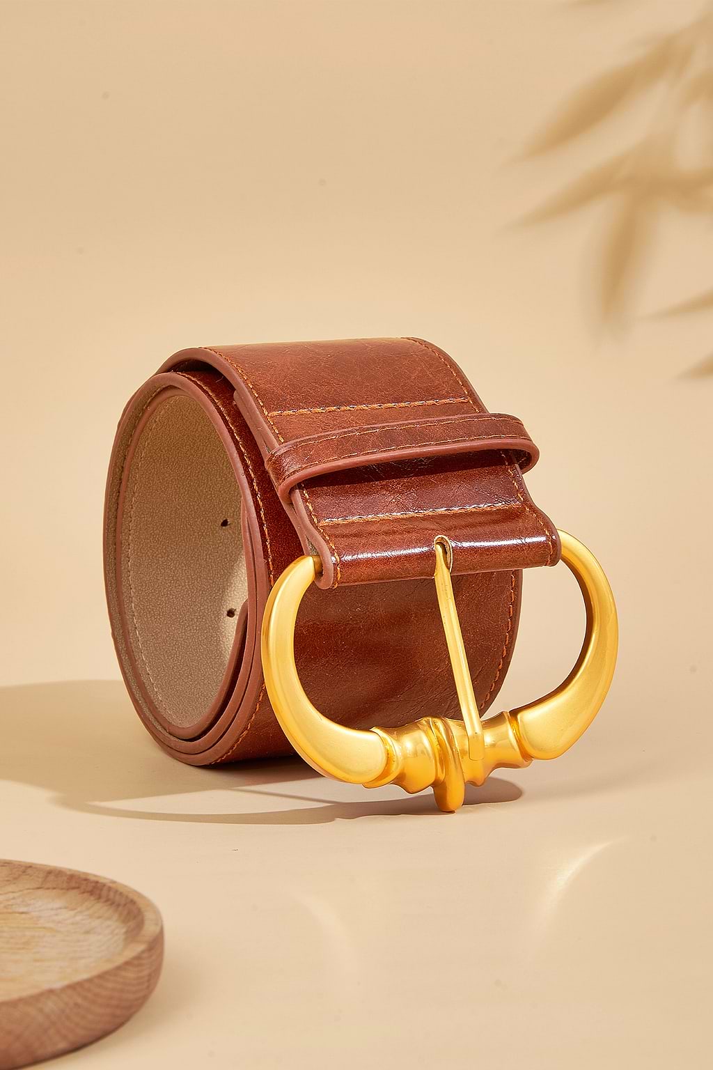 Brown Faux Leather Belt