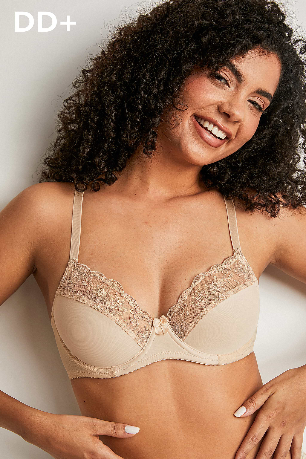 Neutral Romantic Lace Underwire Bra