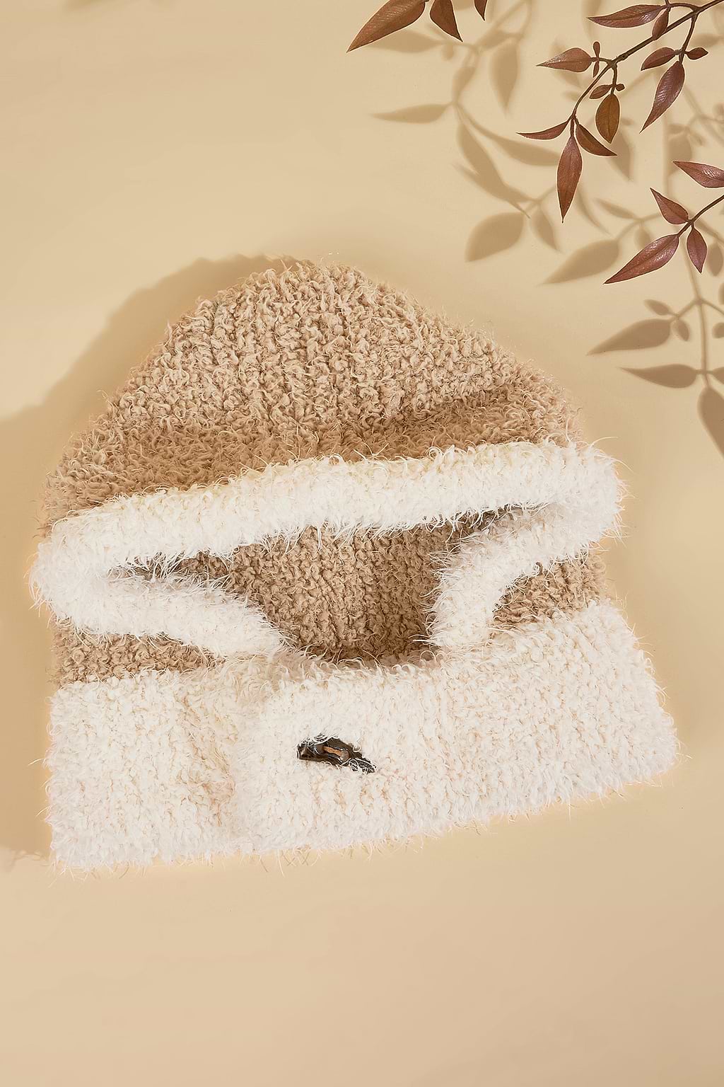 Bonnet en tricot flou