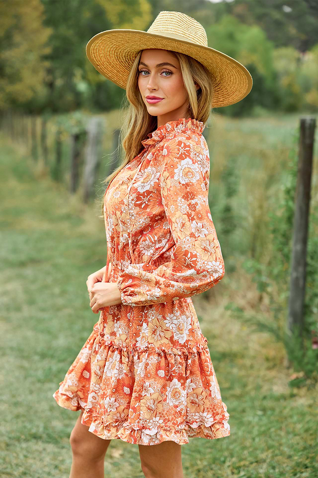 orange retro dress Naomi 60s Orange Retro Geometric Sleeveless Shift Dress