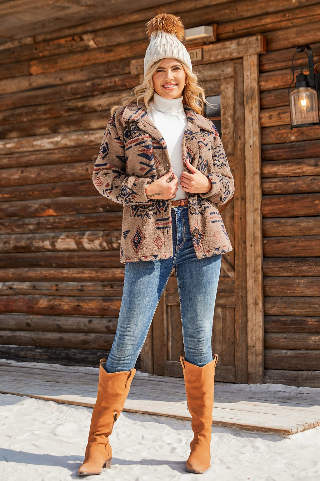 Veste à boutons camel