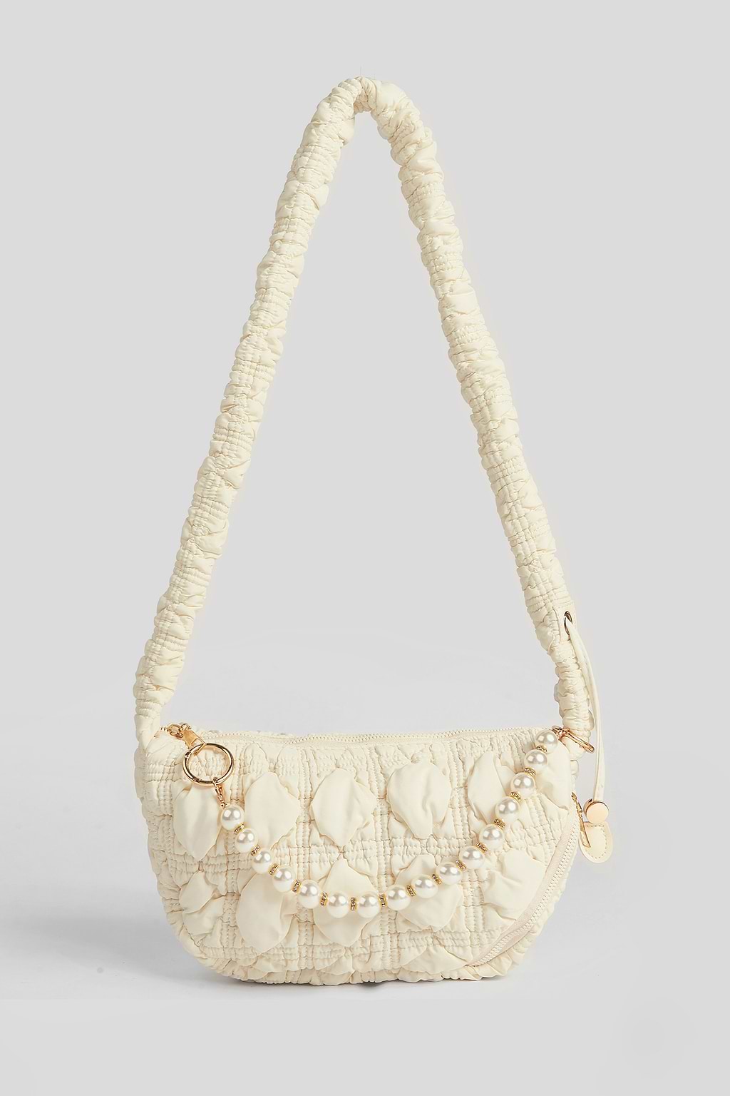 Ivory Crossbody Faux Pearl Purse