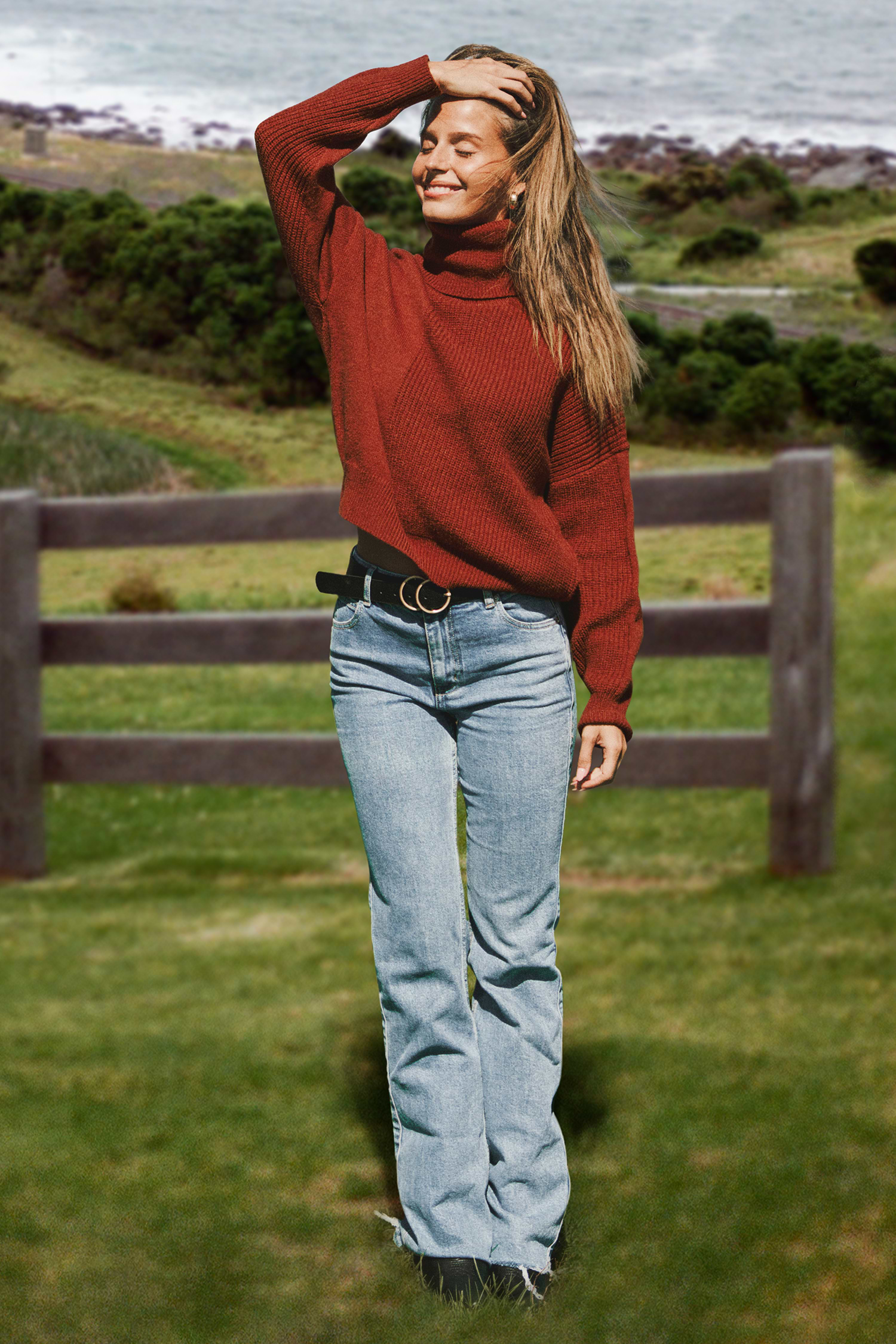 Red Long Sleeve Turtleneck Sweater | Cozy & Bold Style | Cupshe