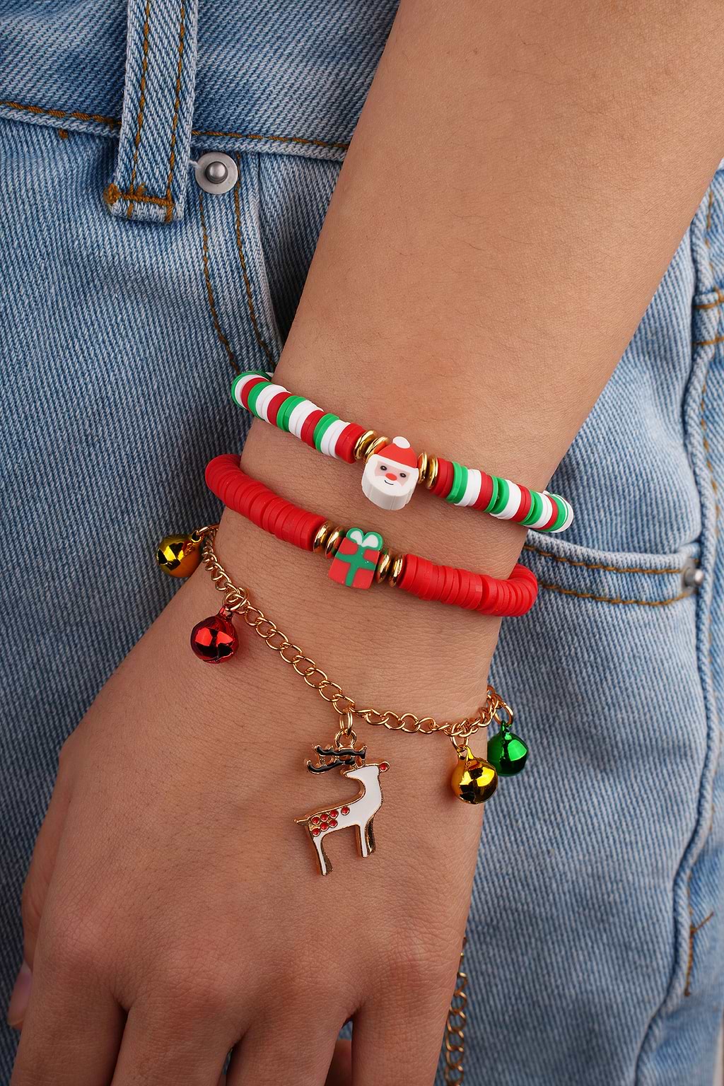 Weihnachtsmann-Armband-Set