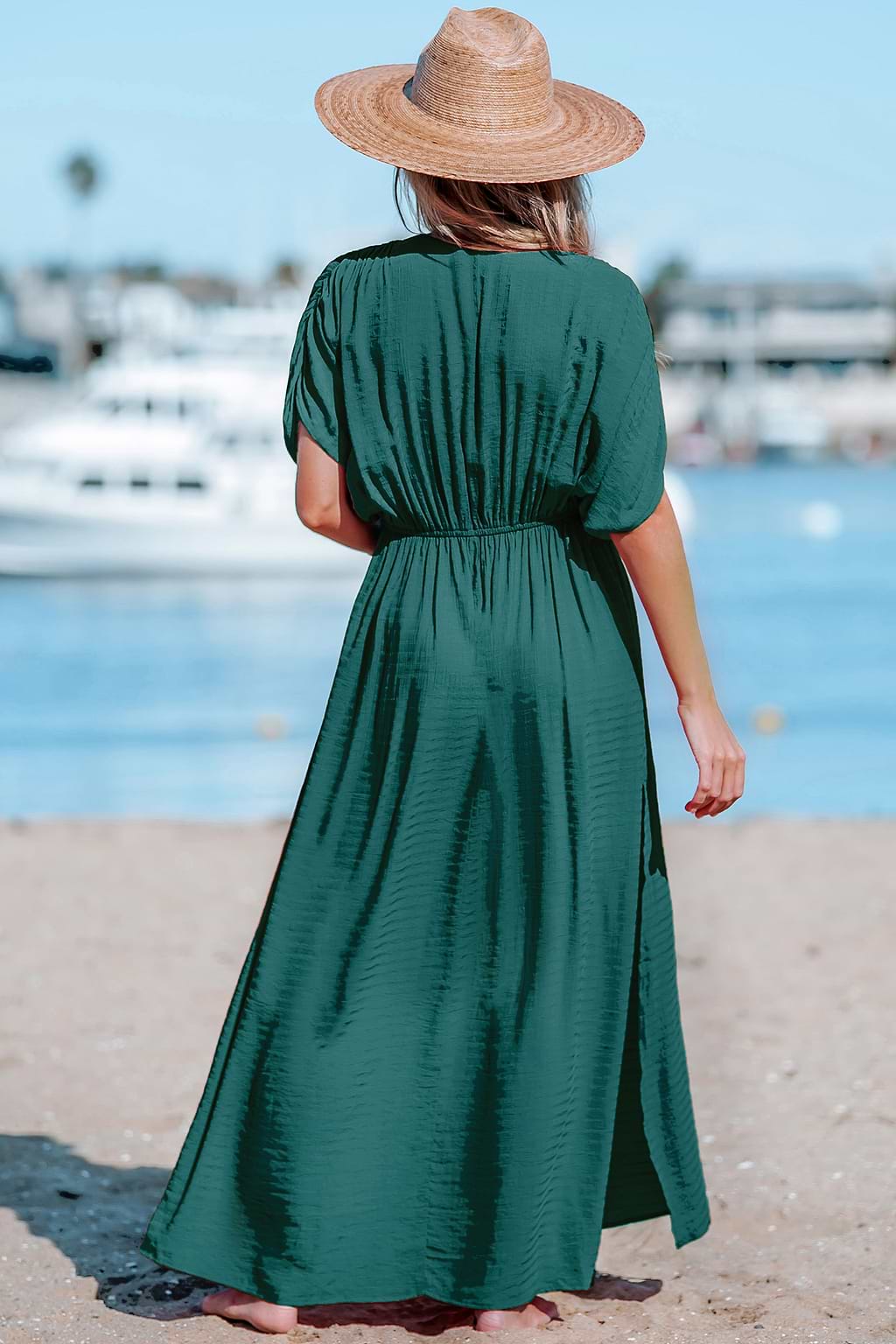 Surplice Neck Maxi Dress