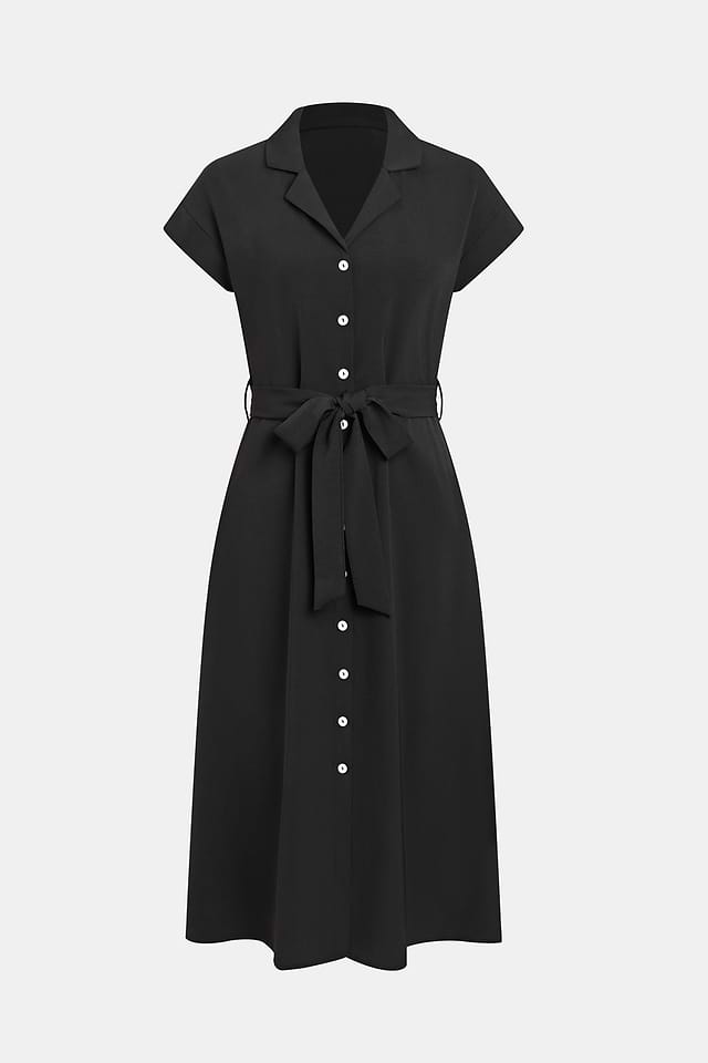 knee length dresses for ladies Petal & Pup Women's Melrose Midi Dress - Black
