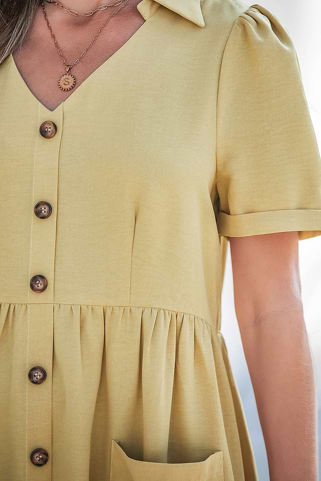 green emerald velvet dress Yellow Floral Button Down Skater Dress  Gabi Swimwear