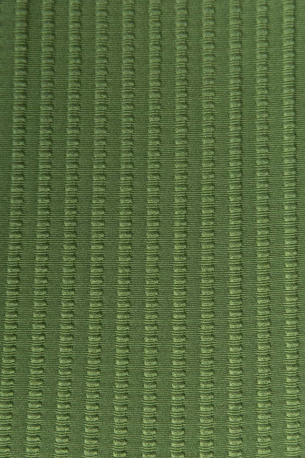 Green Ribbed Plunging One-Piece
