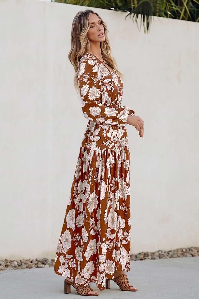 burnt orange boho maxi dress Gorgeous Long Boho Dresses on Amazon