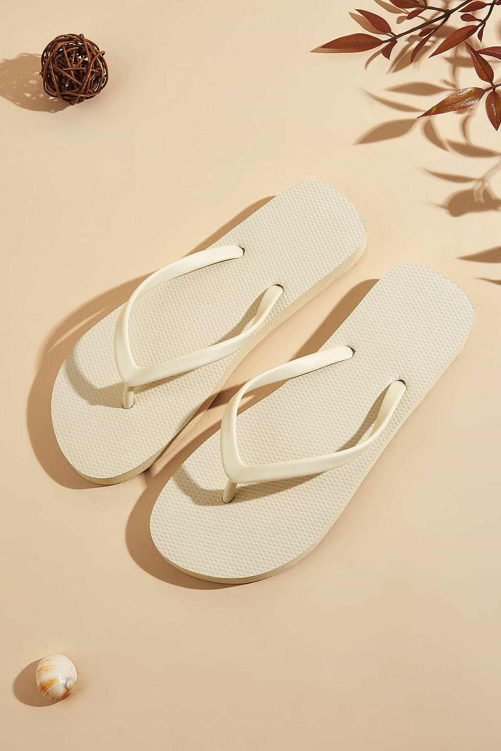 Sandy Beige Classic Flip Flops