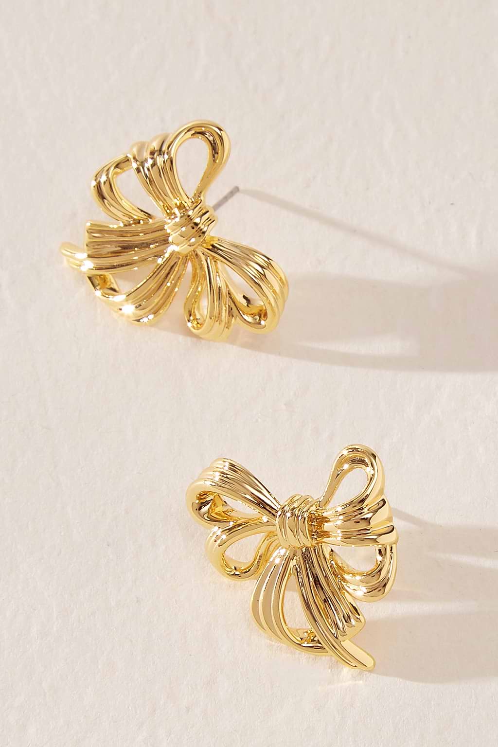 Gold-Tone Bow Earrings