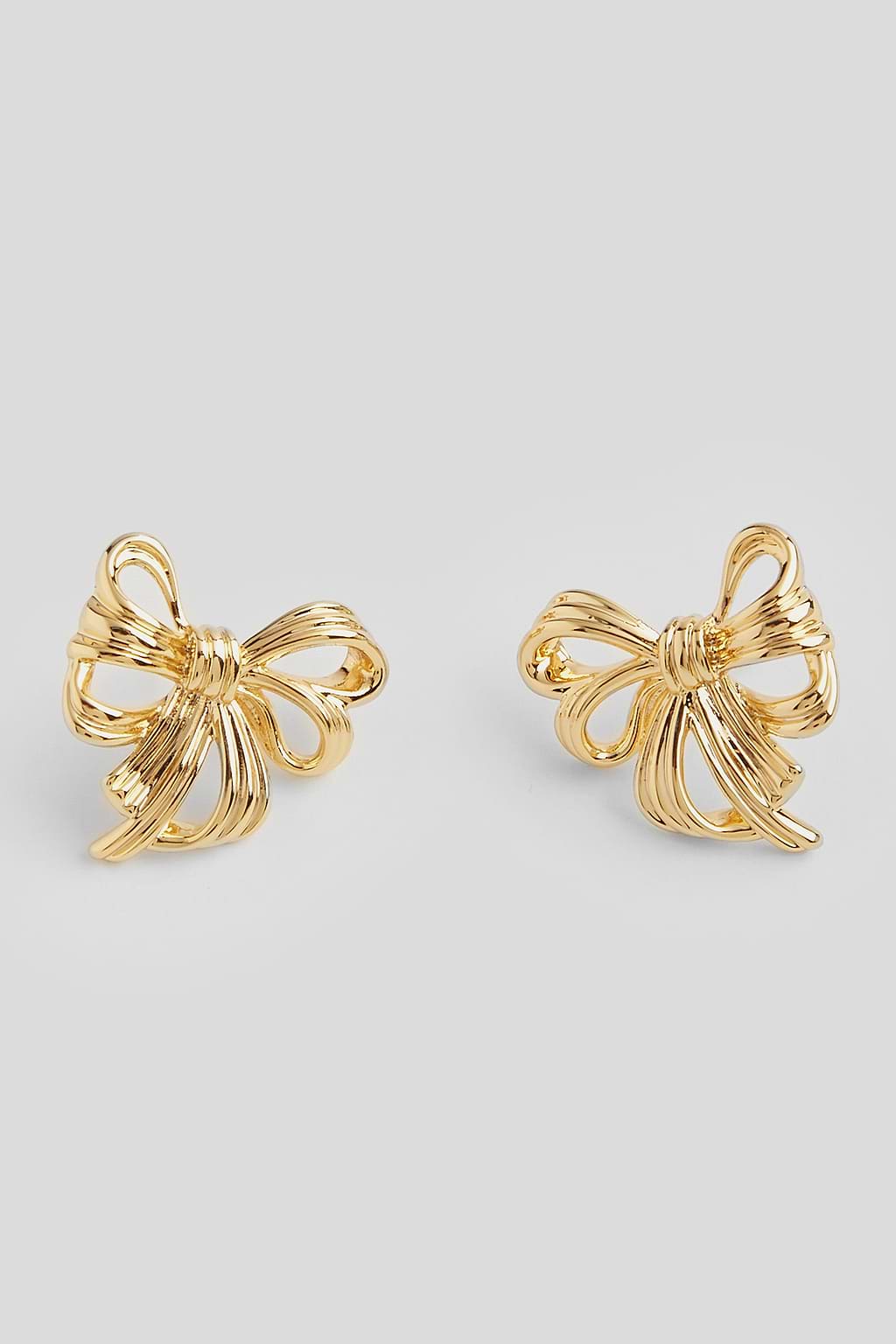 Gold-Tone Bow Earrings
