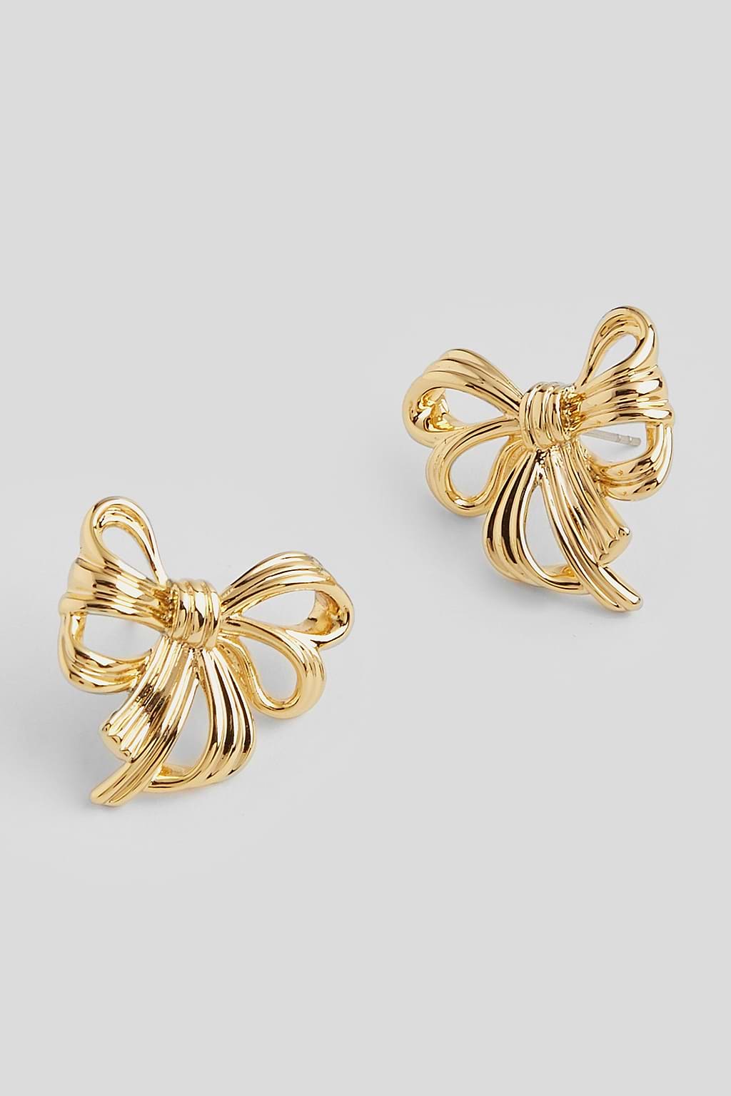 Gold-Tone Bow Earrings