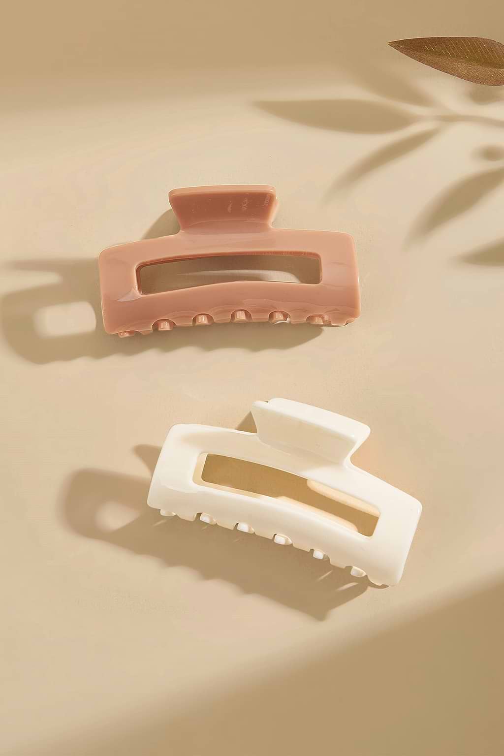 Neutral Rectangular Claw Clip Set