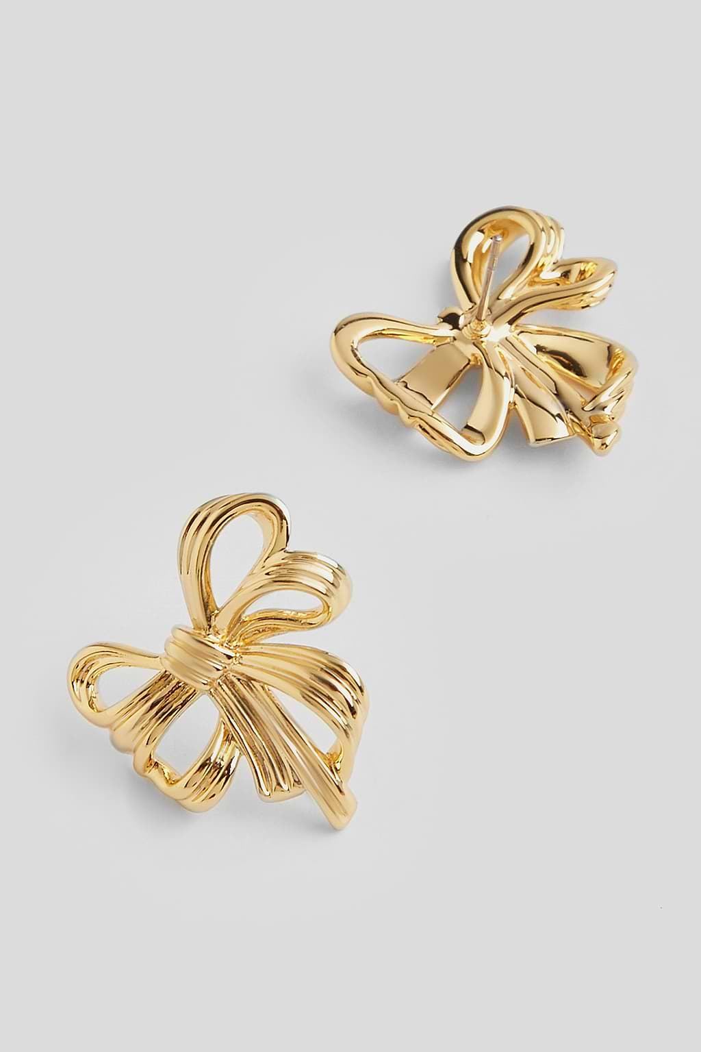 Gold-Tone Bow Earrings