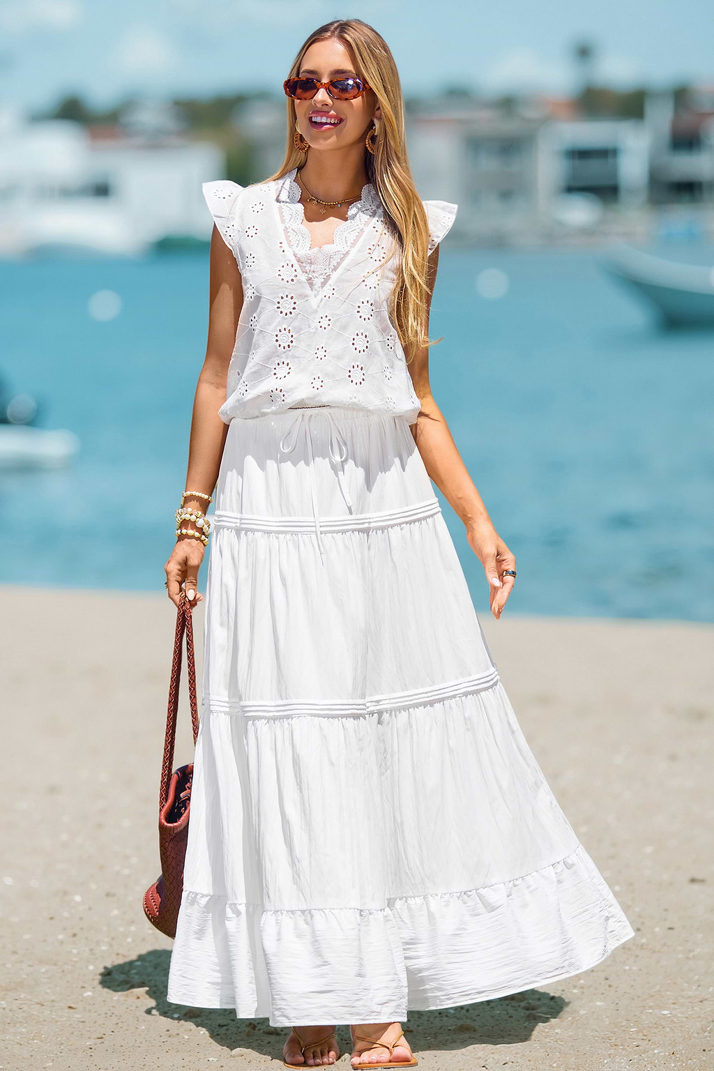 Zomer Romantiek Paneel Maxi Rok