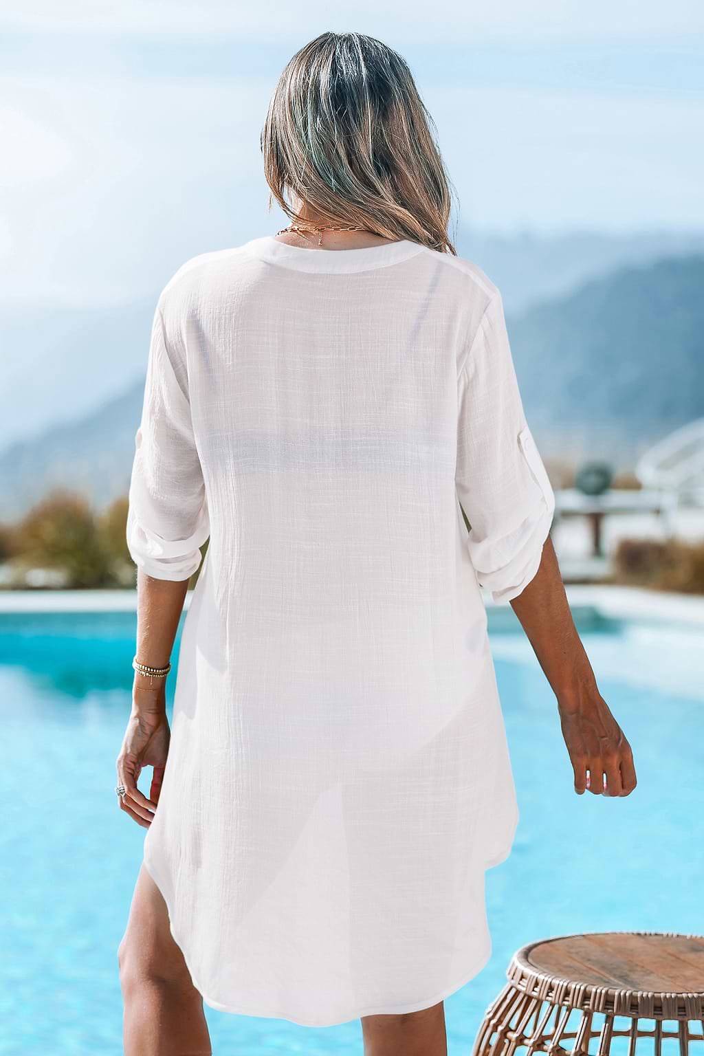 Mykonos White Cover-Up Mini Dress