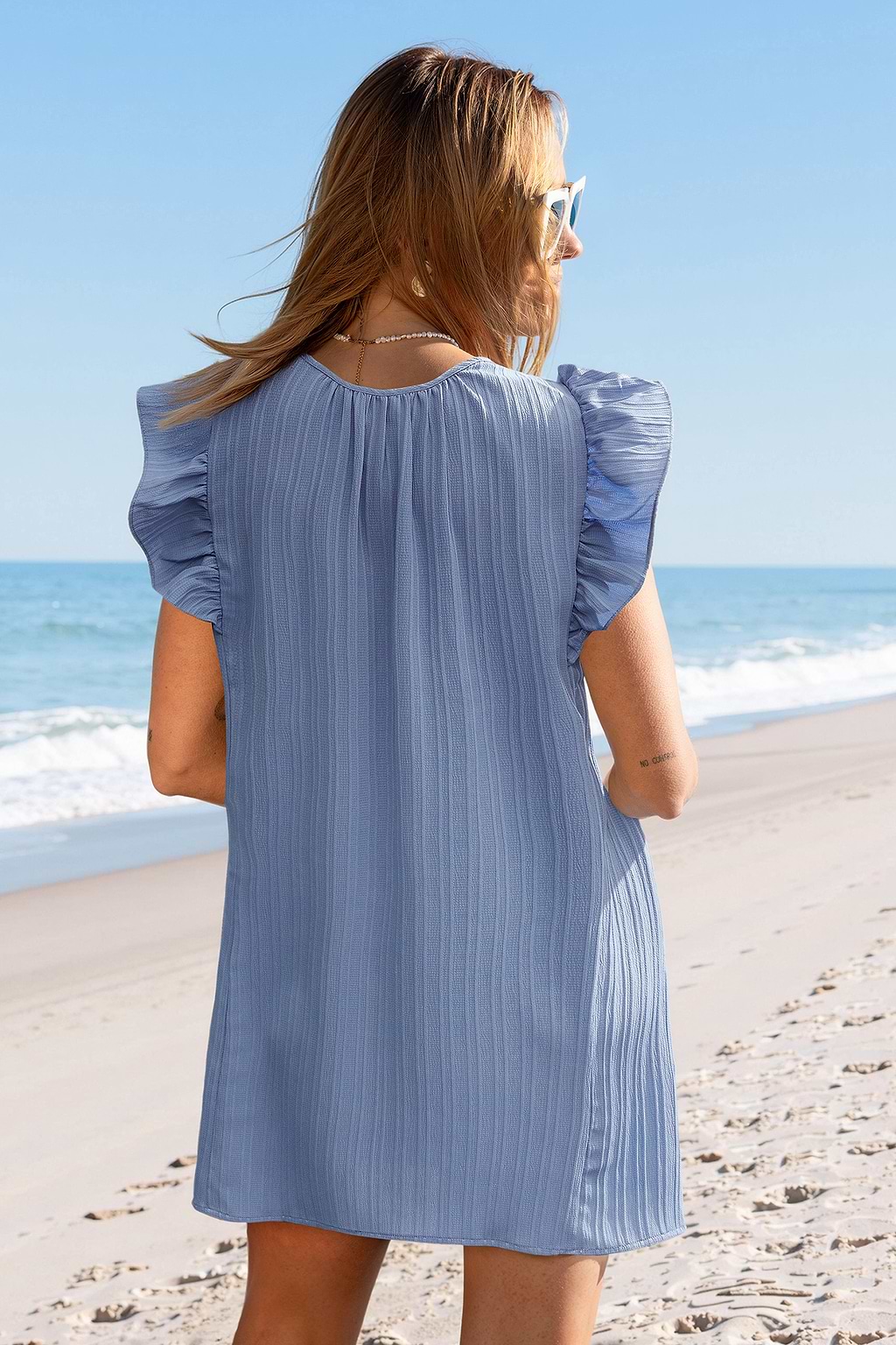 Island Vibes Blue Mini Dress