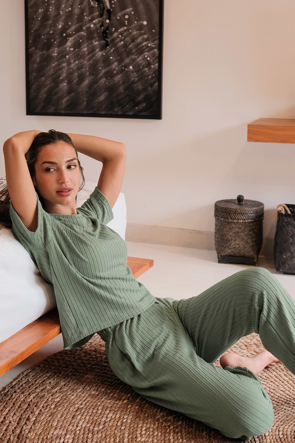 Sage Jersey Pajama Set