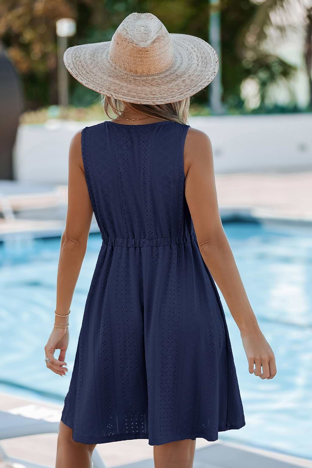 Short & Sweet Blue Cover-Up Mini Dress