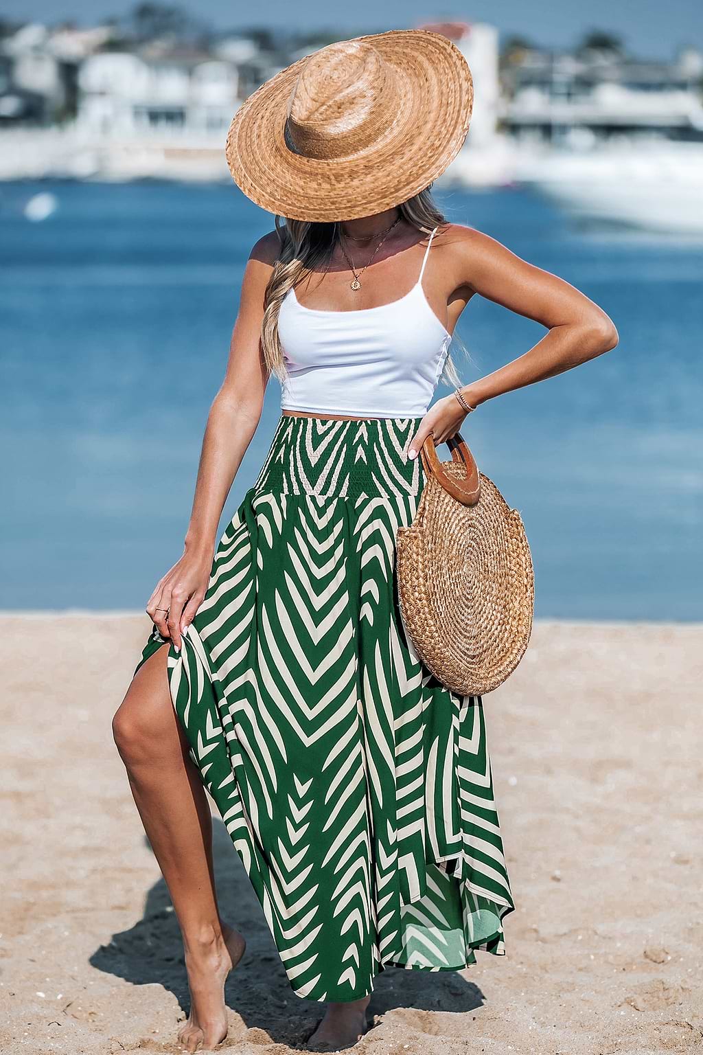 Palm Cove Tropical Midi Skirt