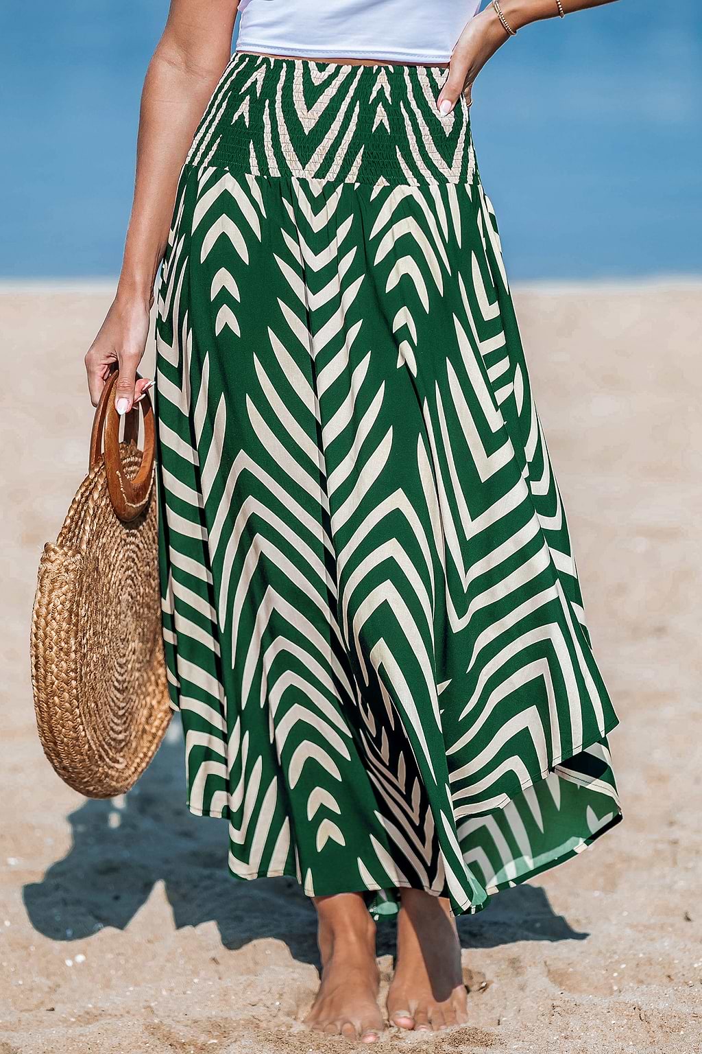Palm Cove Tropical Midi Skirt