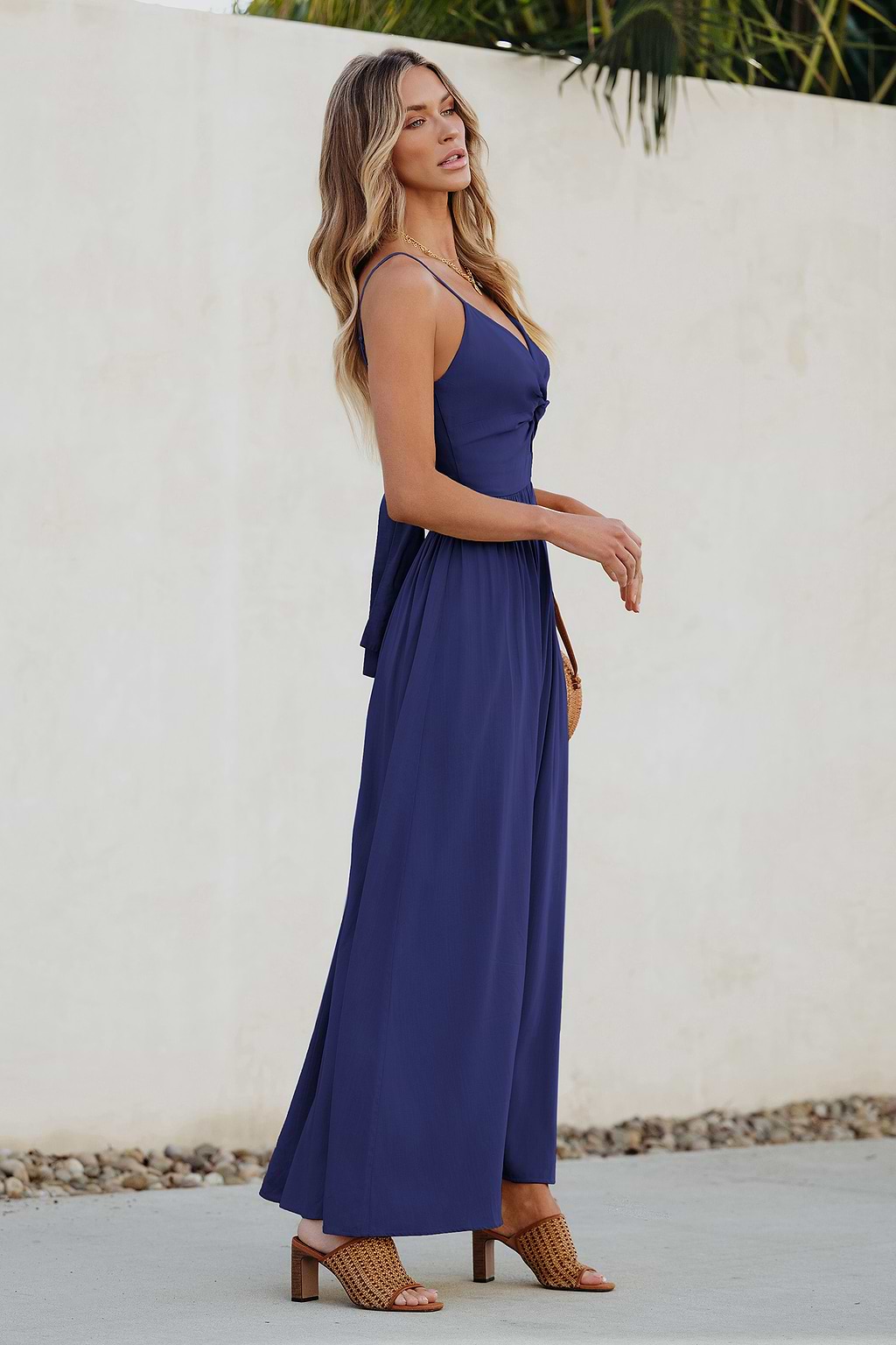 Do the Twist Navy Maxi Dress