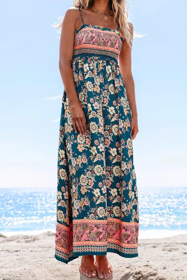 Spring Blooms Floral Maxi Dress
