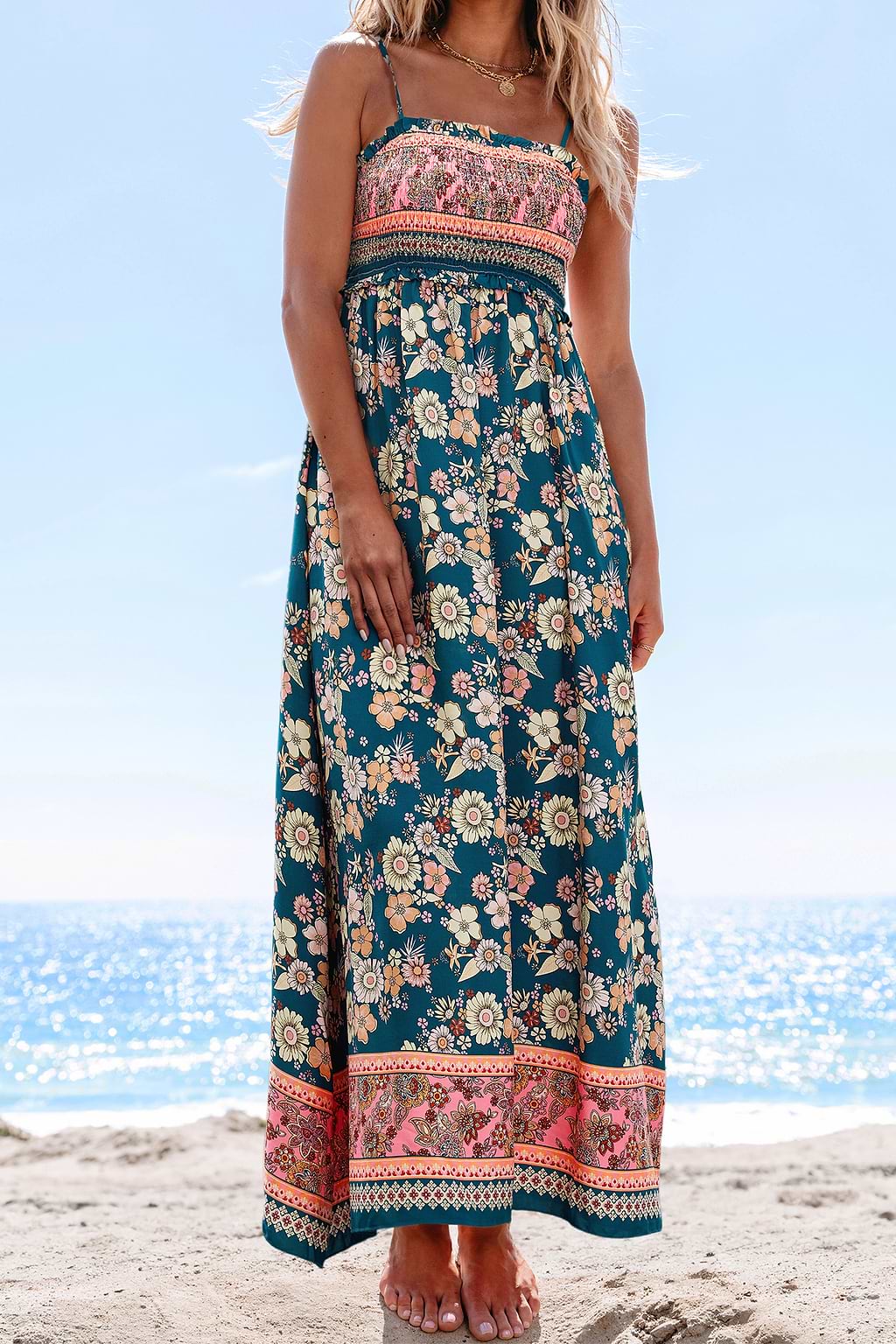 Spring Blooms Floral Maxi Dress