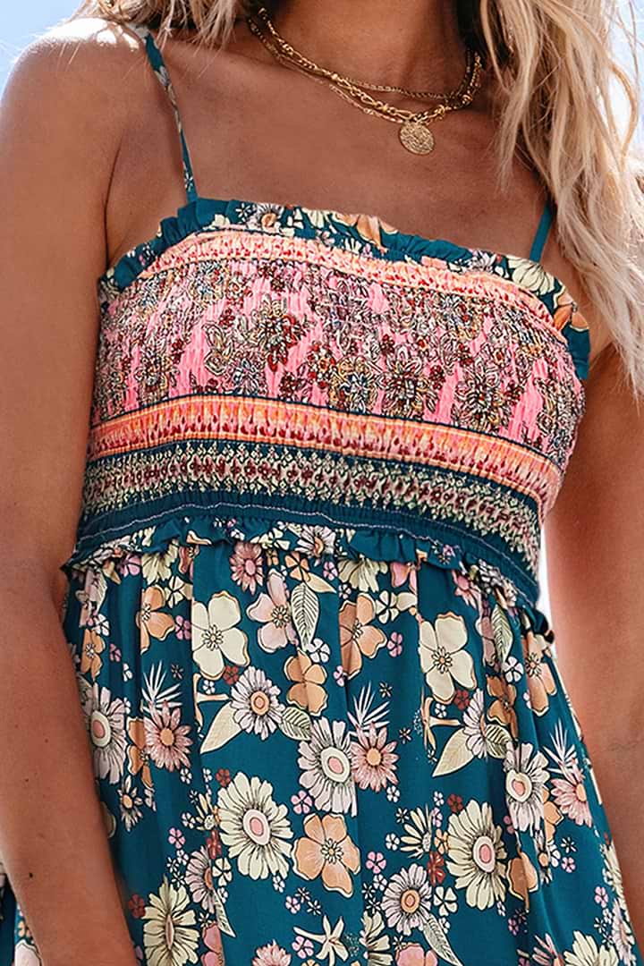 Spring Blooms Floral Maxi Dress