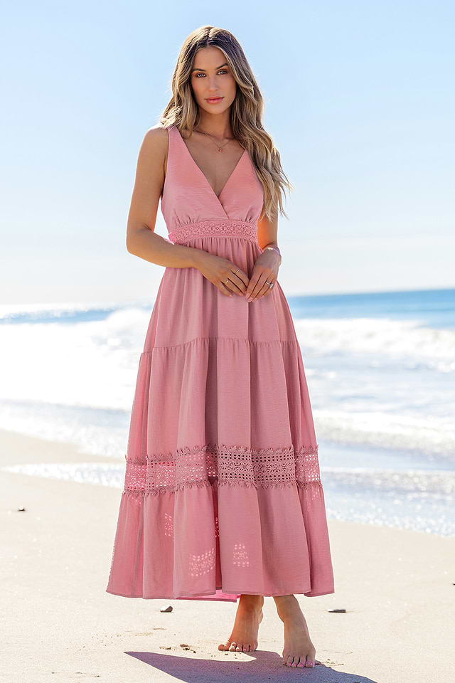 chinese dress ladies Be Mine Satin Maxi Dress main image 1