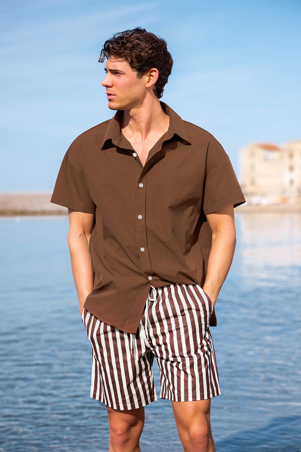 Coasting By Brown Shirt